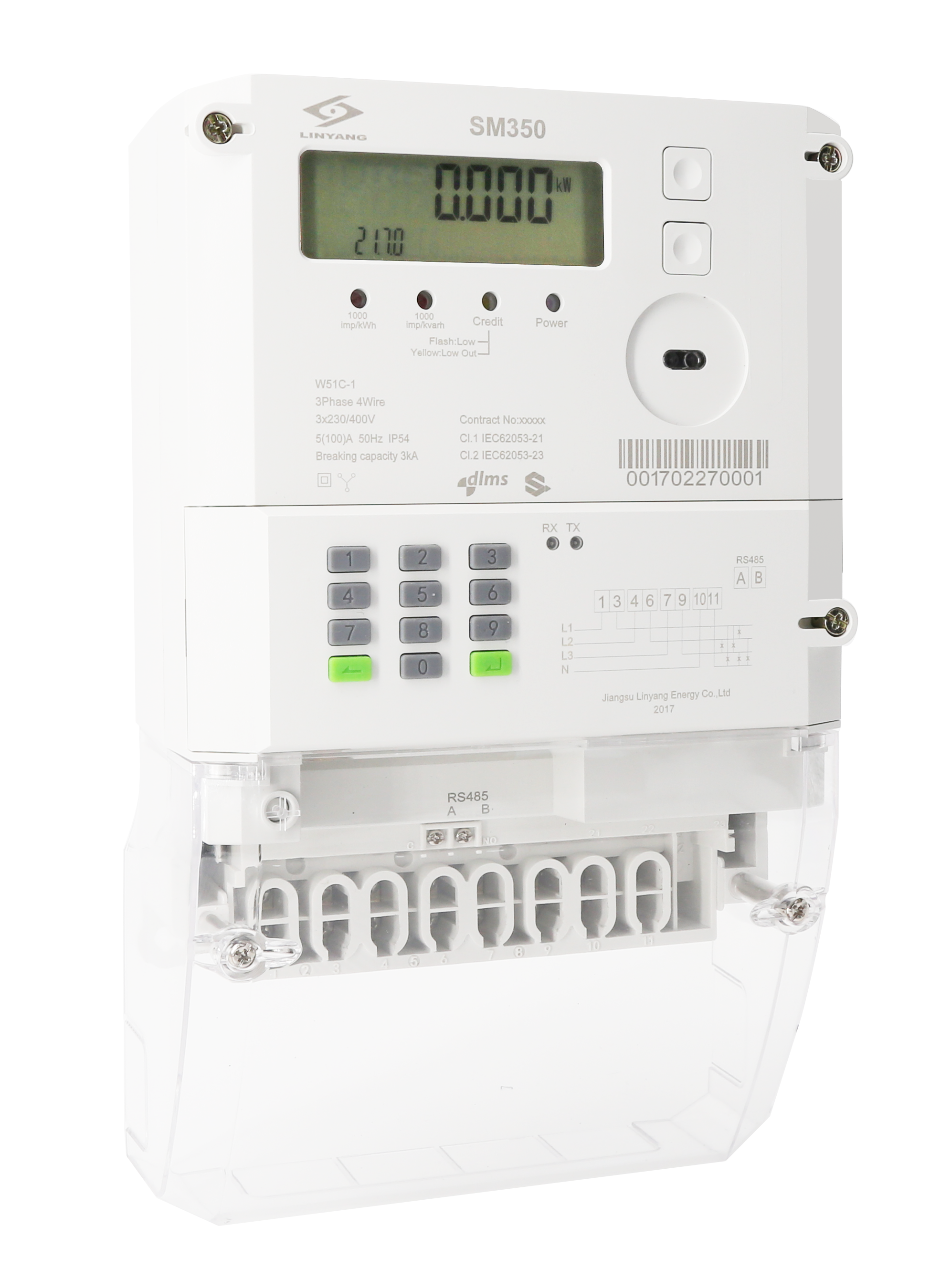Three Phase Integrated Keypad Smart Meters
